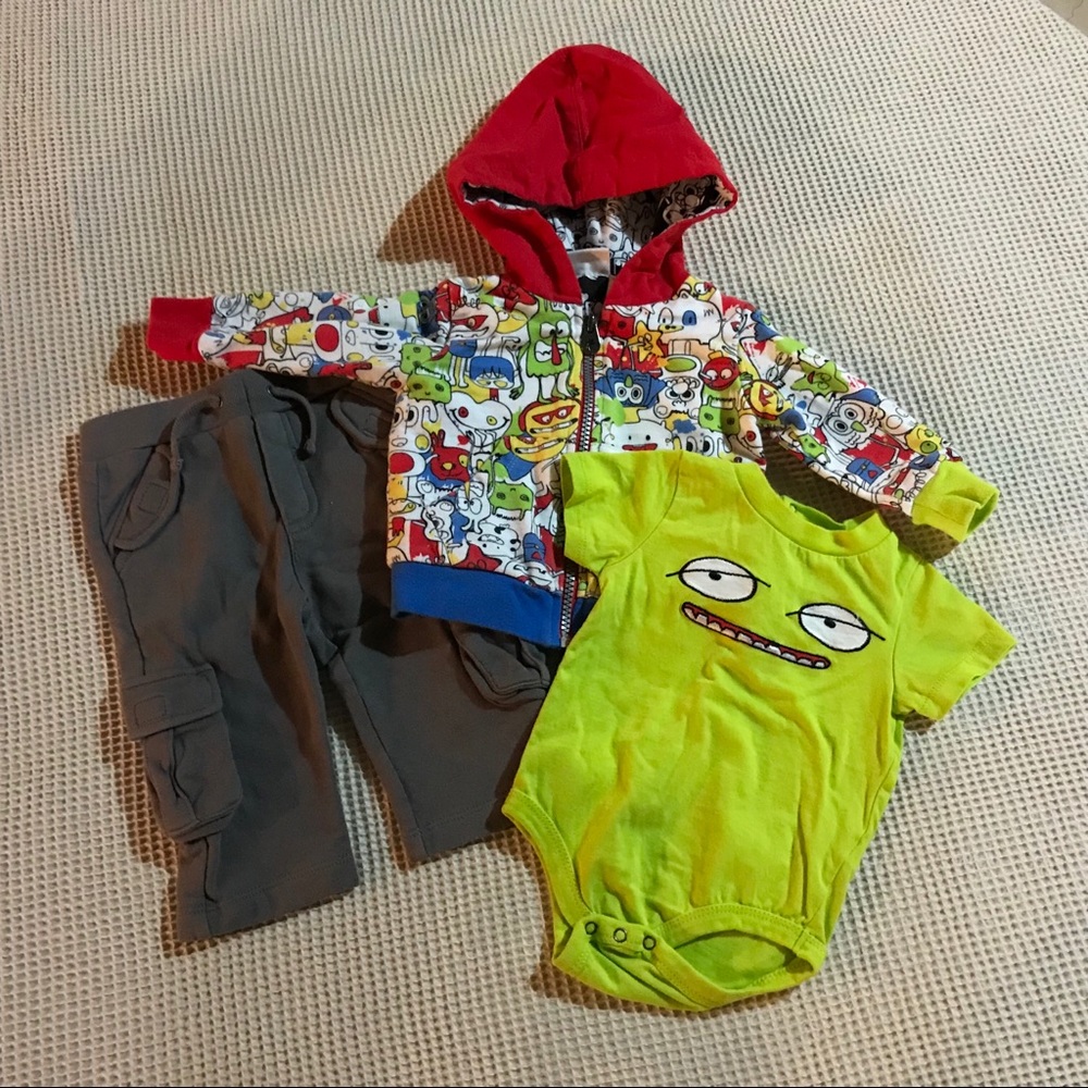 Truly Scrumptious Neon Monster Sweatsuit 6 month